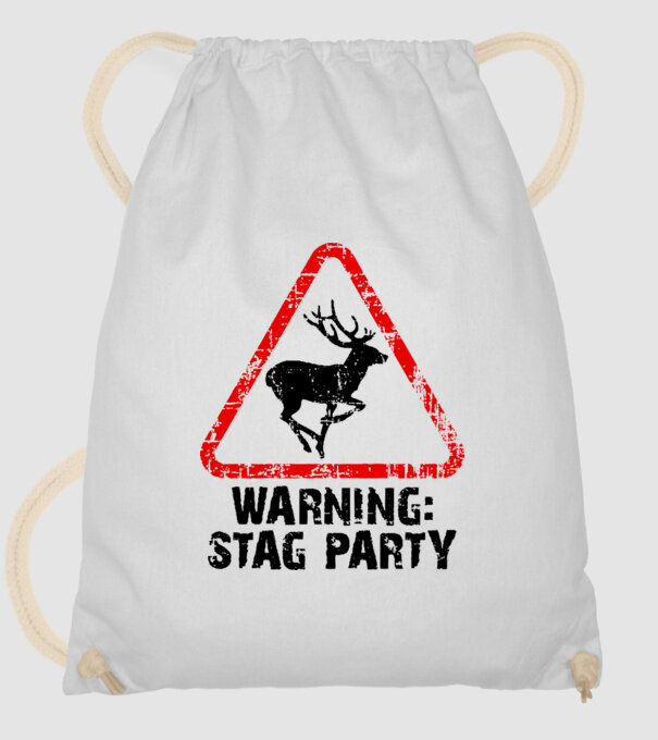 Stag Party model alb pe tricou
