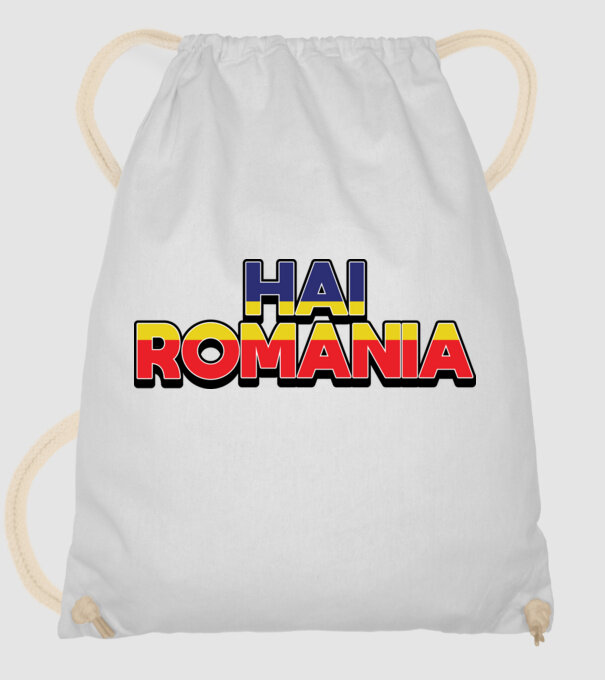 Subtitlu Hai Romania model alb pe tricou
