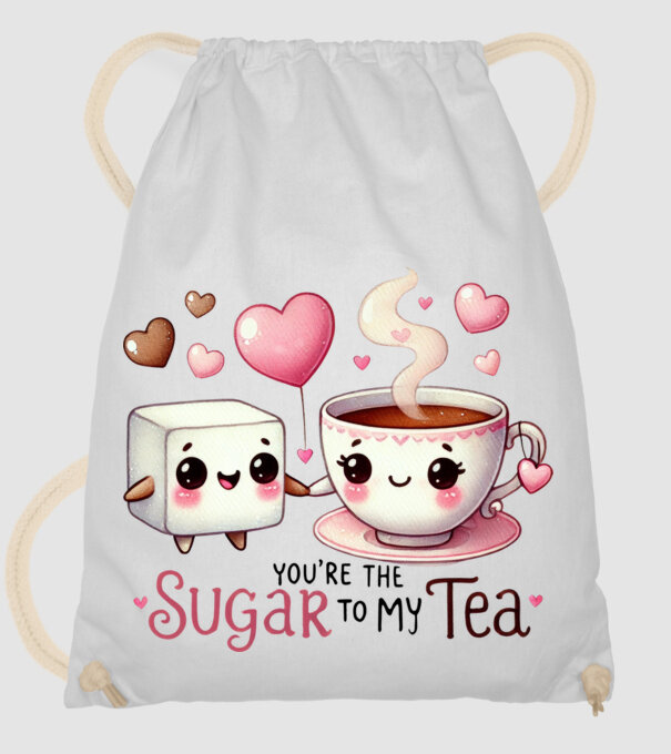 Sugar to my Tea model alb pe tricou