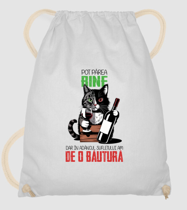 sunt bun pentru o băutură Alb model alb pe tricou
