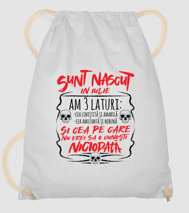 Sunt născut în iunie, am 3 laturi model alb pe tricou