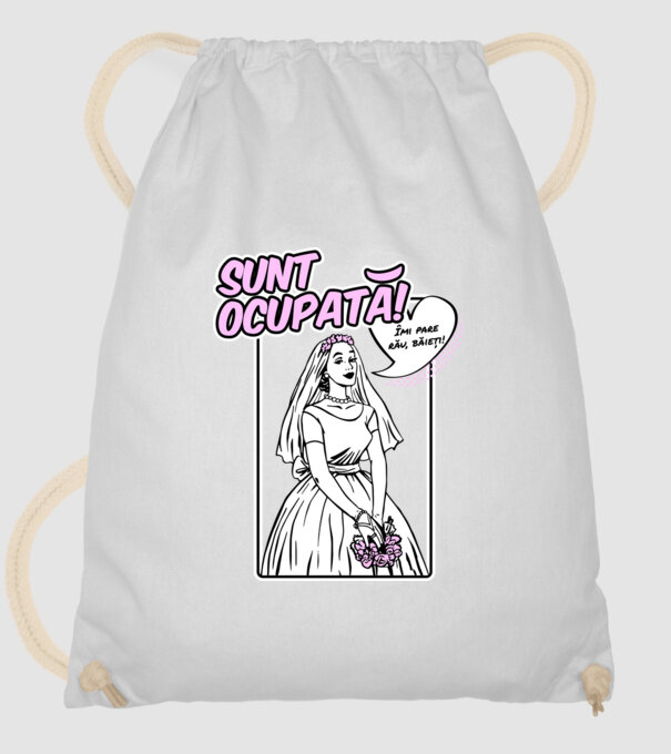 Sunt ocupată! Îmi pare rău, băieți model alb pe tricou
