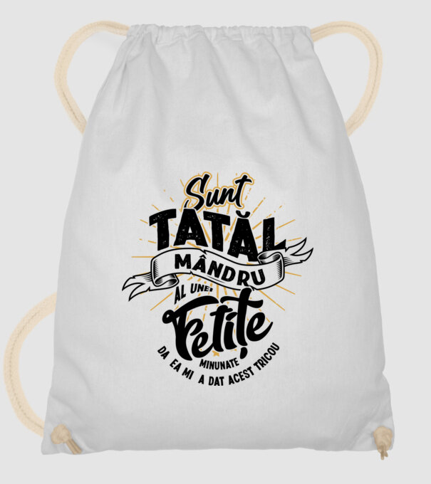 Sunt tatăl mândru al unei fetițe minunate - da, ea mi-a dat acest tricou model alb pe tricou