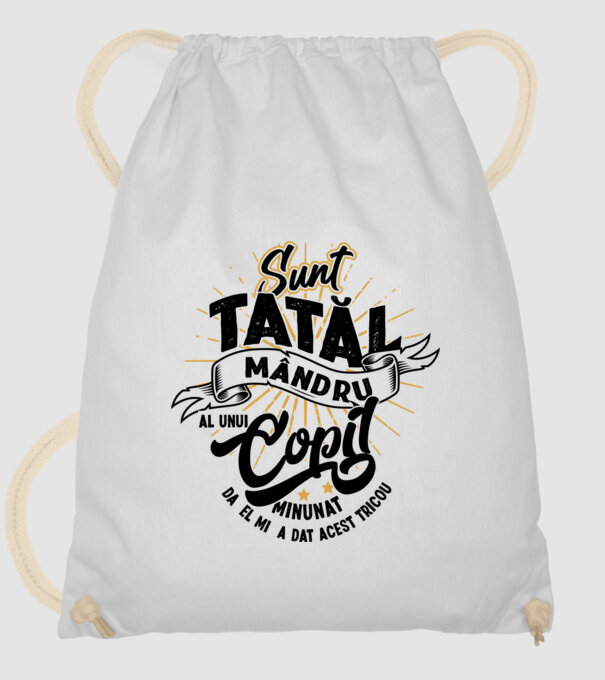 Sunt tatăl mândru al unui copil minunat - da, el mi-a dat acest tricou model alb pe tricou