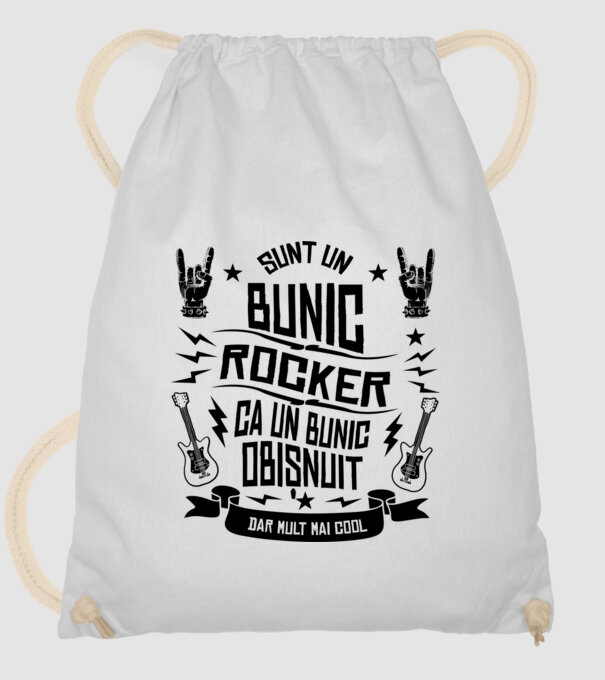 Sunt un bunic rocker, ca un bunic obișnuit, dar mult mai cool model alb pe tricou