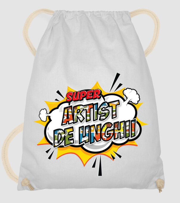 Super Artist de unghii model alb pe tricou
