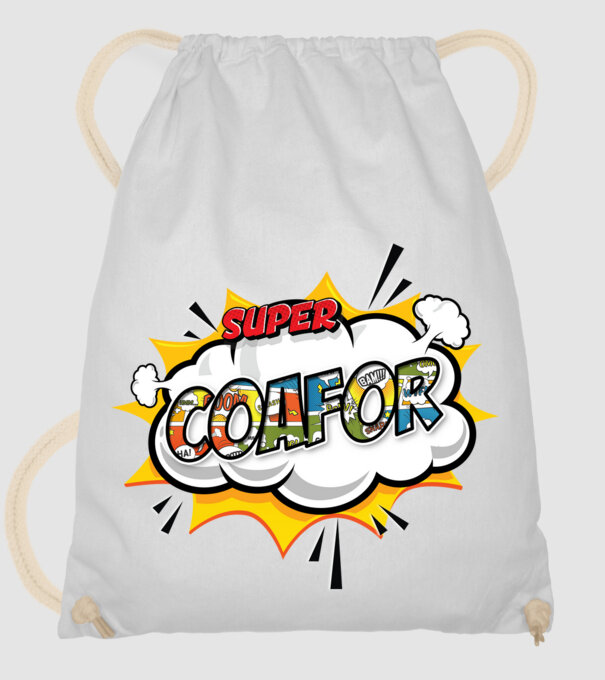 Super Coafor model alb pe tricou