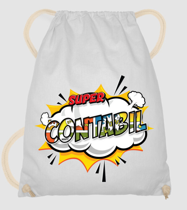 Super Contabil model alb pe tricou