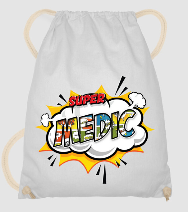 Super Medic model alb pe tricou