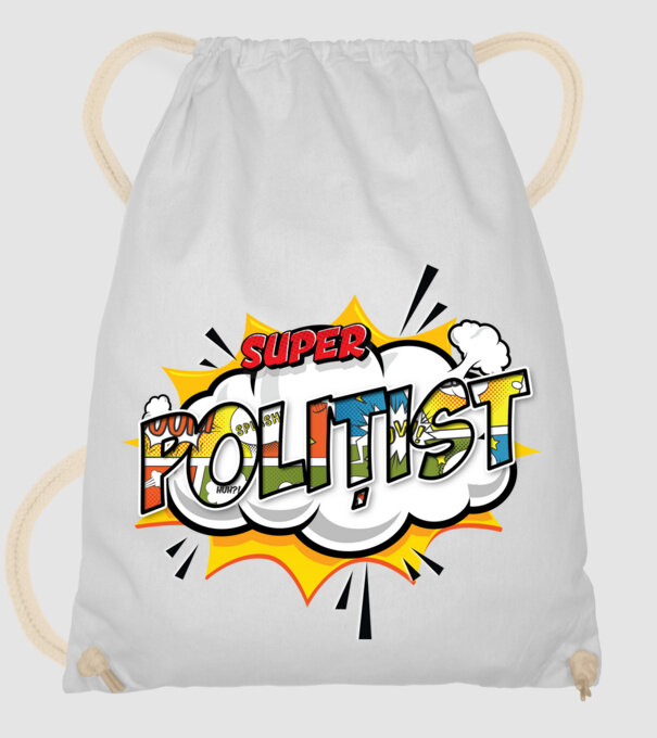 Super Polițist model alb pe tricou