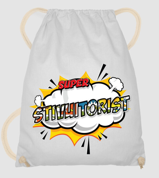 Super Stivuitorist model alb pe tricou