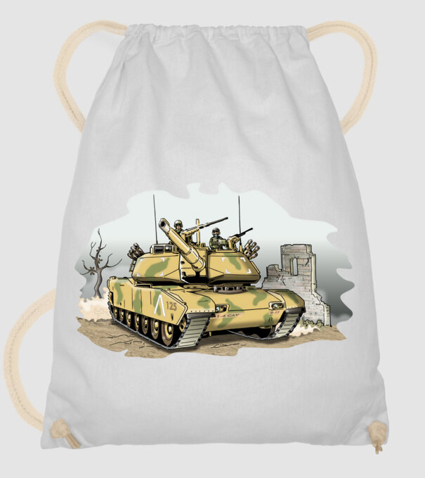 Tancuri model alb pe tricou