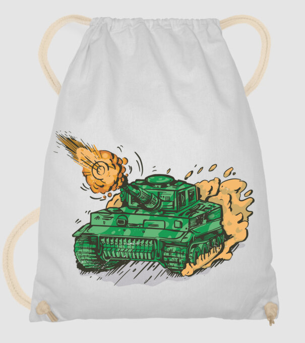 Tancuri model alb pe tricou