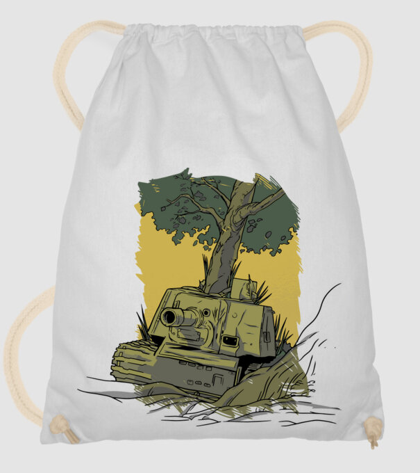 Tancuri model alb pe tricou