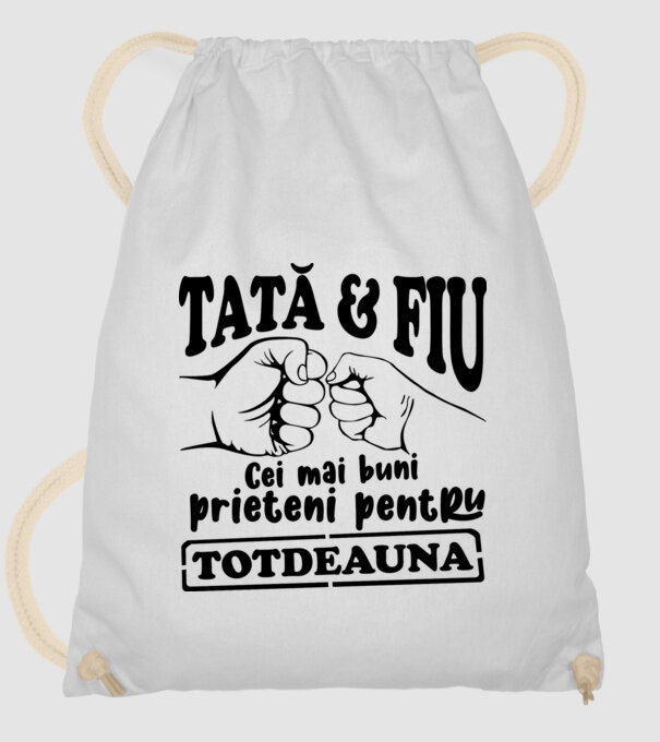 tată & fiu - cei mai buni prieteni pentru totdeauna model alb pe tricou