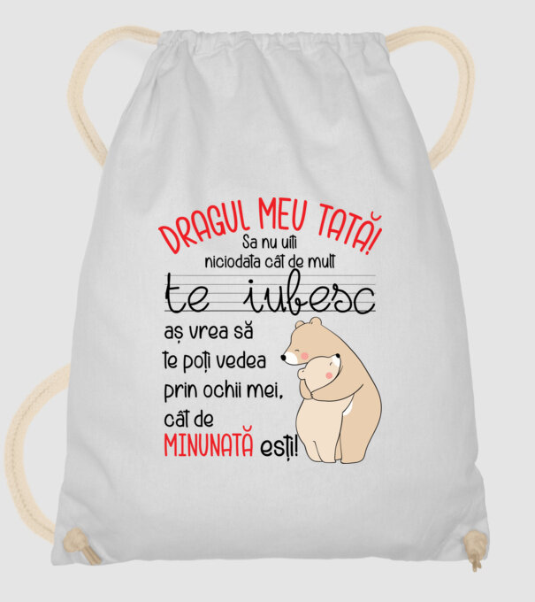 Tată Cât de minunat ești model alb pe tricou