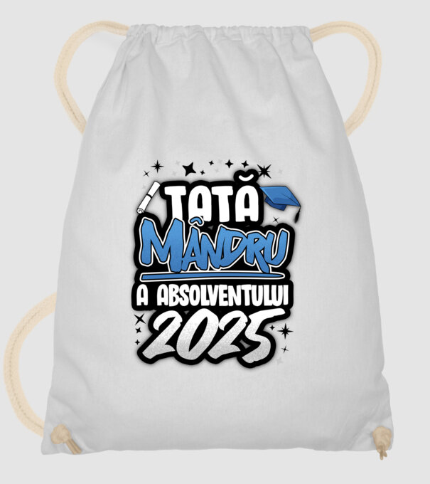 Tată MÂNDRU a absolventului model alb pe tricou