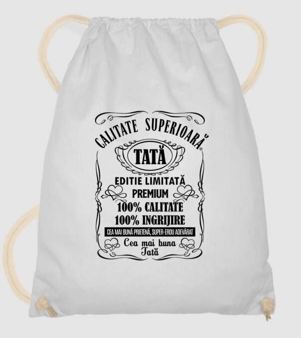 Tată Premium - ediție limitată premium model alb pe tricou