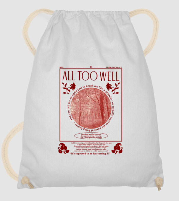 Taylor Swift All too well model alb pe tricou