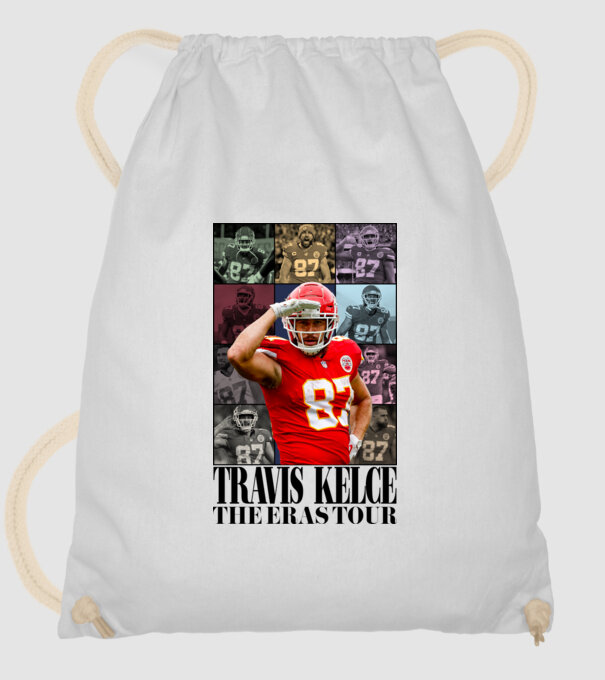Taylor Swift Eras Travis Kelce model alb pe tricou