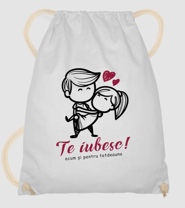 te iubesc! model alb pe tricou
