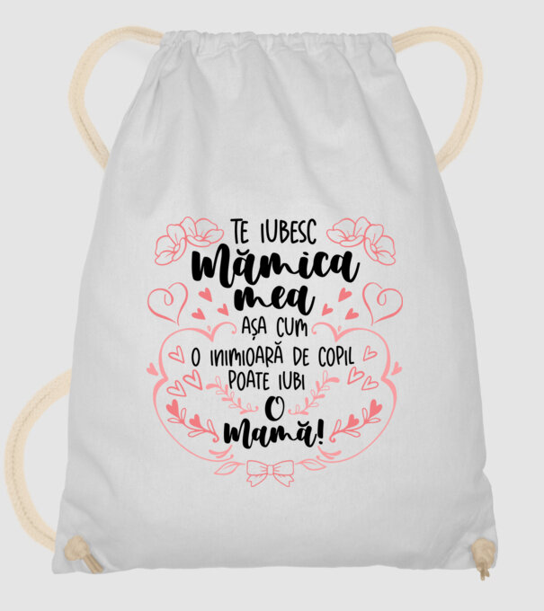 Te iubesc mămica mea model alb pe tricou