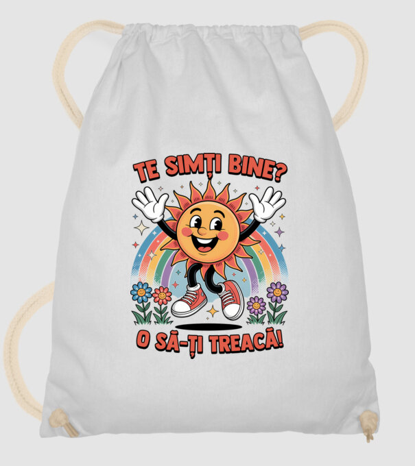 Te simți bine? model alb pe tricou