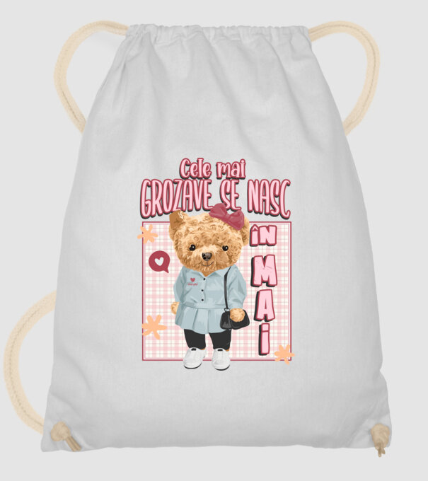 Teddy cele cool girl MAI model alb pe tricou