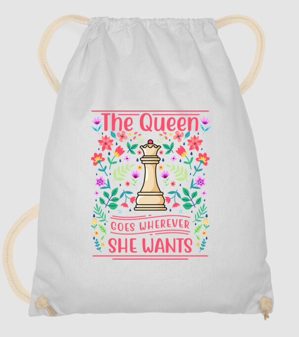 the queen goes wherever she wants model alb pe tricou