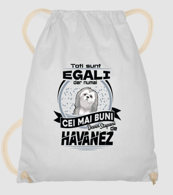 Toți sunt egali, dar numai cei mai buni devin stăpâni de havanez model alb pe tricou