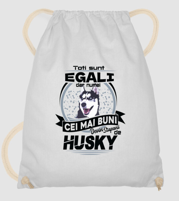 Toți sunt egali, dar numai cei mai buni devin stăpâni de husky model alb pe tricou