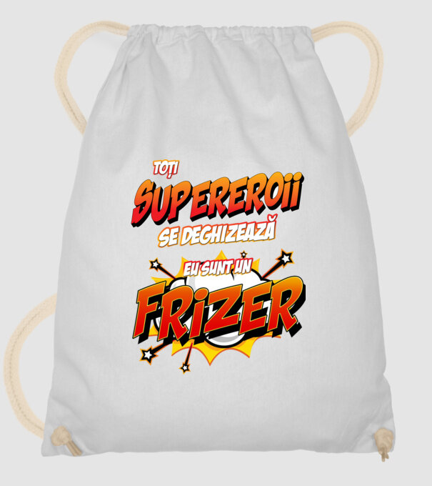 toți supereroii se deghizează, eu sunt un frizer/coafor model alb pe tricou