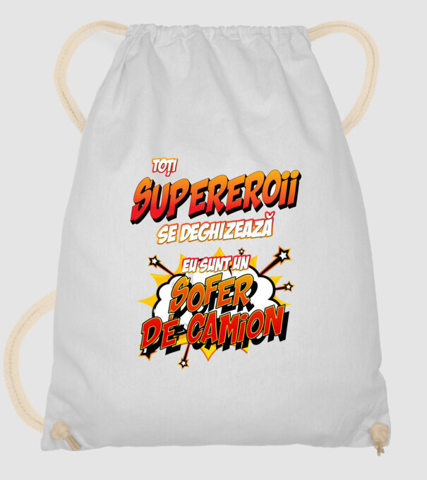 Toți supereroii se deghizează, eu sunt un șofer de camion model alb pe tricou