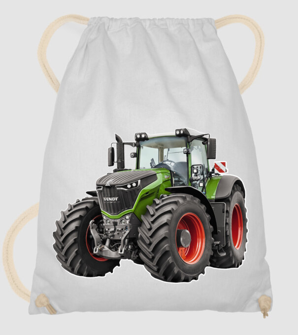 TRACTOR model alb pe tricou