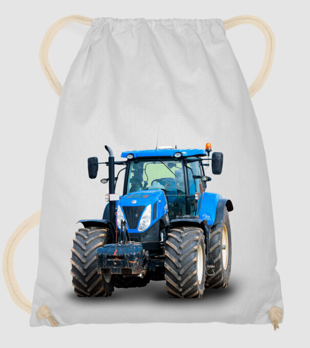 TRACTOR model alb pe tricou