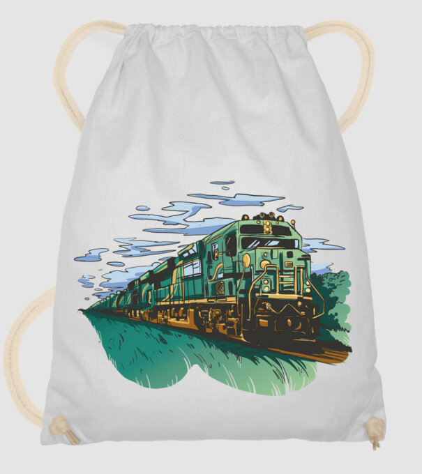Trenuri model alb pe tricou