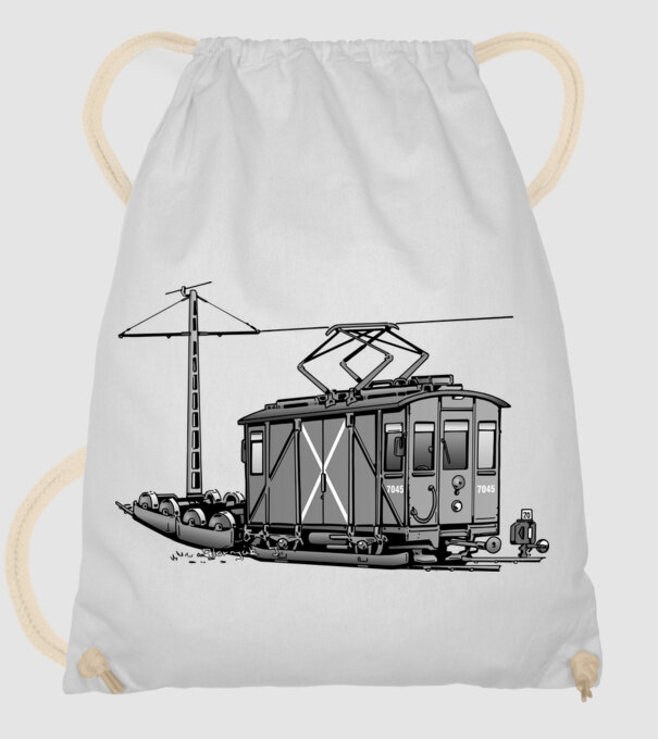 Trenuri model alb pe tricou