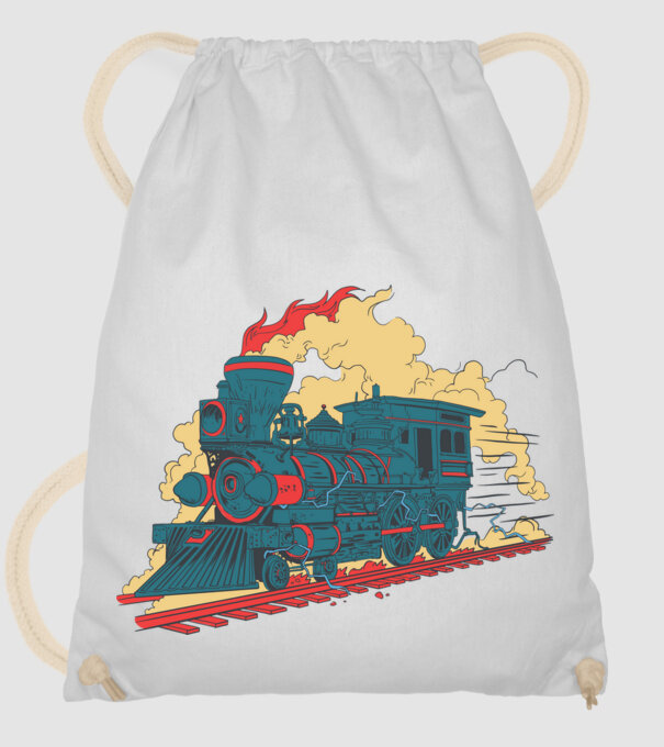 Trenuri model alb pe tricou