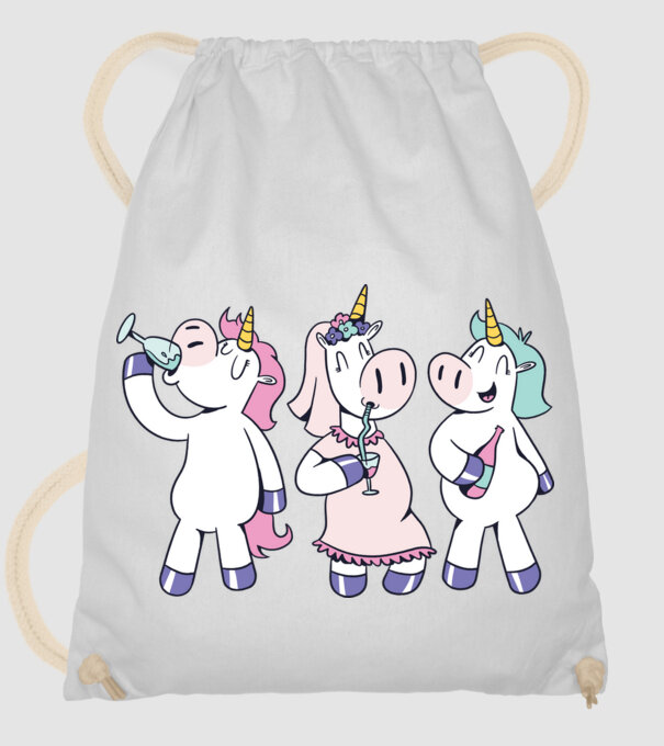 unicorn Bachelorette model alb pe tricou