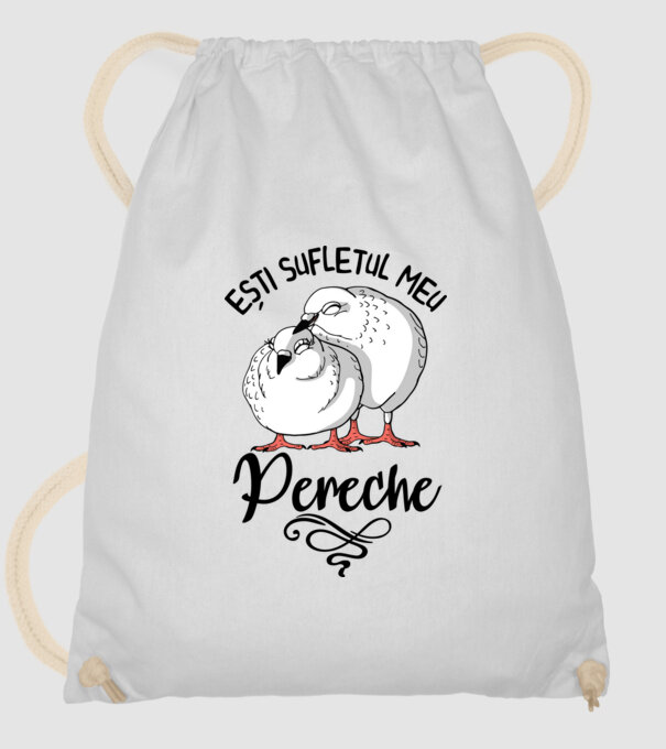 Valentine ești sufletul meu pereche model alb pe tricou