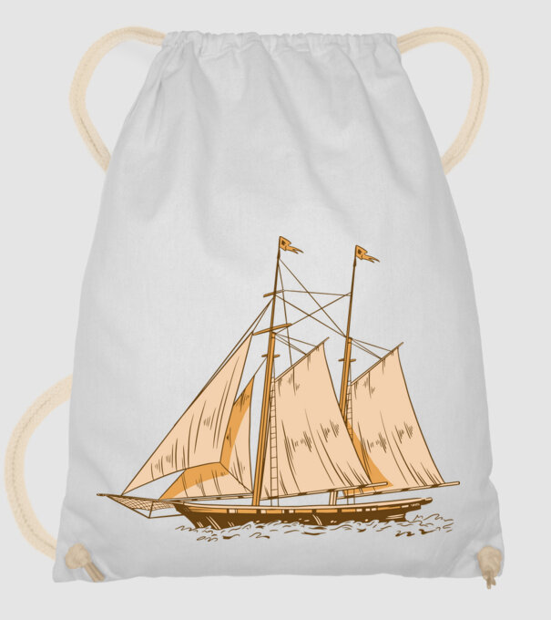 Vapoare model alb pe tricou