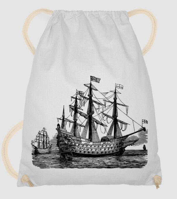 Vapoare model alb pe tricou