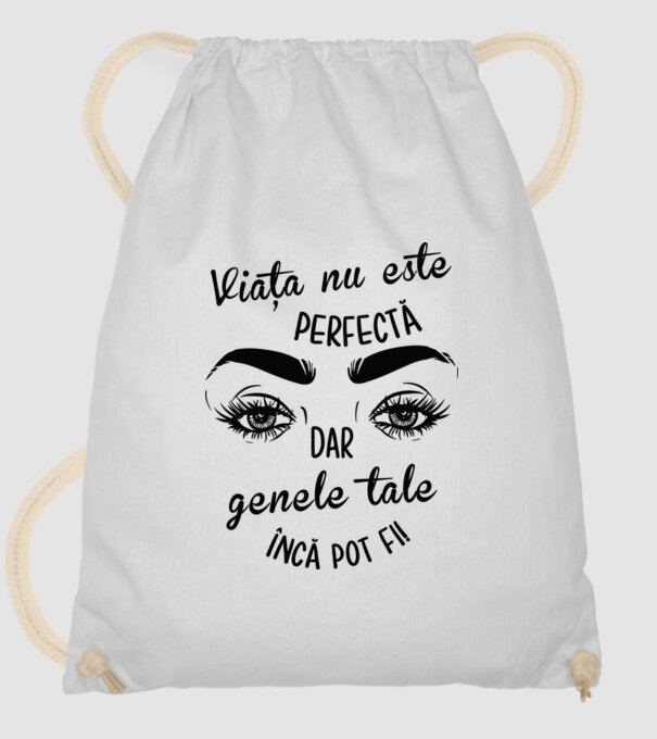 Viața nu este perfectă, dar genele tale încă pot fi! model alb pe tricou