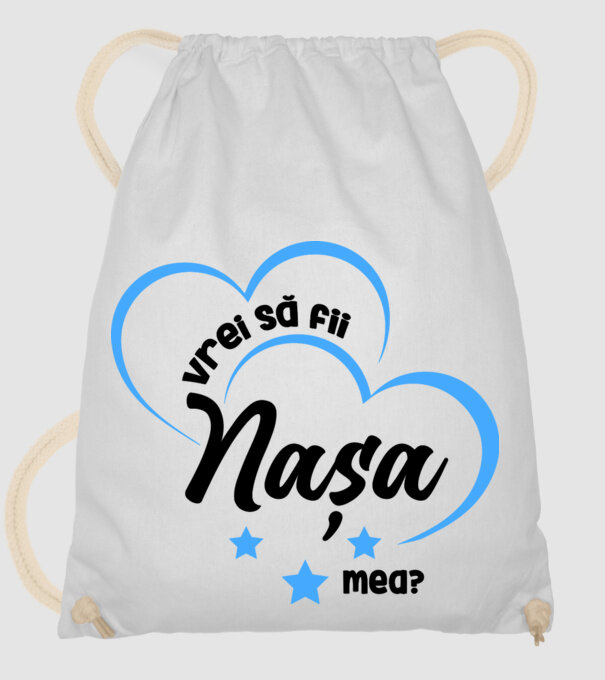 Vrei să fii nașa mea? model alb pe tricou