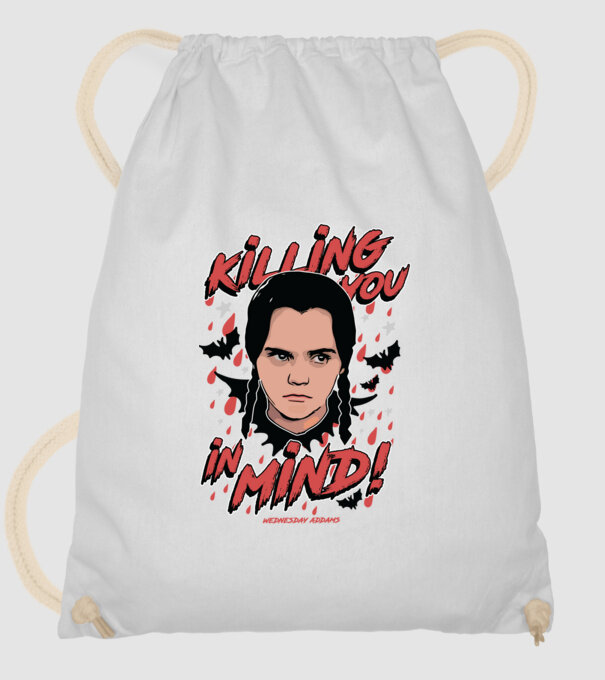 WEDNESDAY Killing You in my mind model alb pe tricou