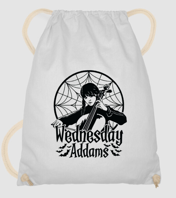 Wednesday Window model alb pe tricou