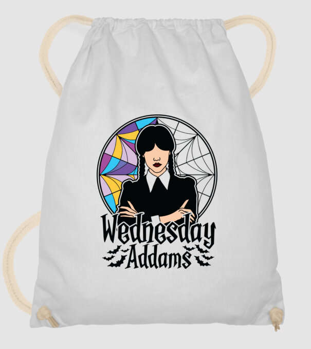 Wednesday Window colorful model alb pe tricou