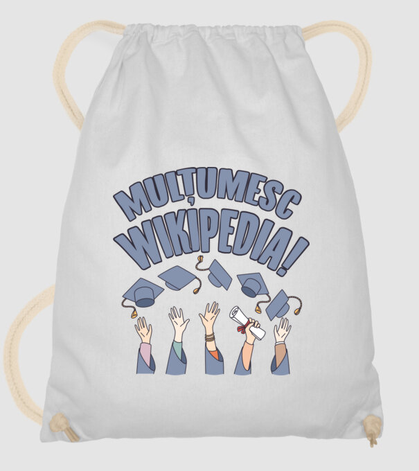 Wikipedia model alb pe tricou
