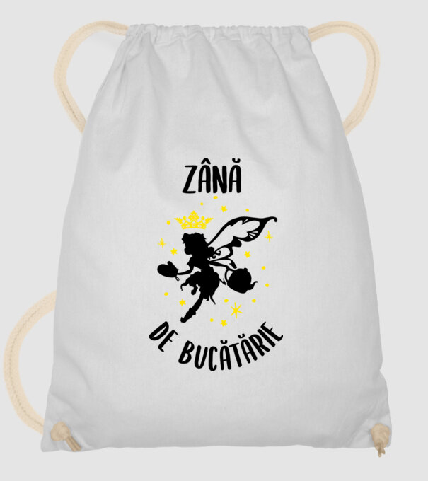 zână de bucătărie model alb pe tricou