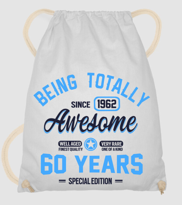60 years of being totally awesome model alb pe tricou
